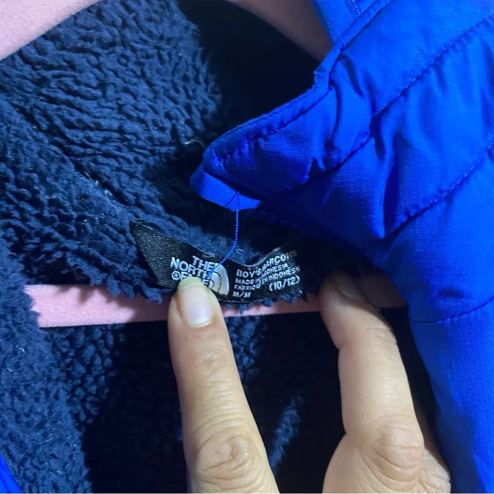 The North Face Royal Blue & Black Kids Puffer Jacket